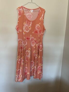 LuLaRoe spring rose polka dot comfy sundress size 3xl